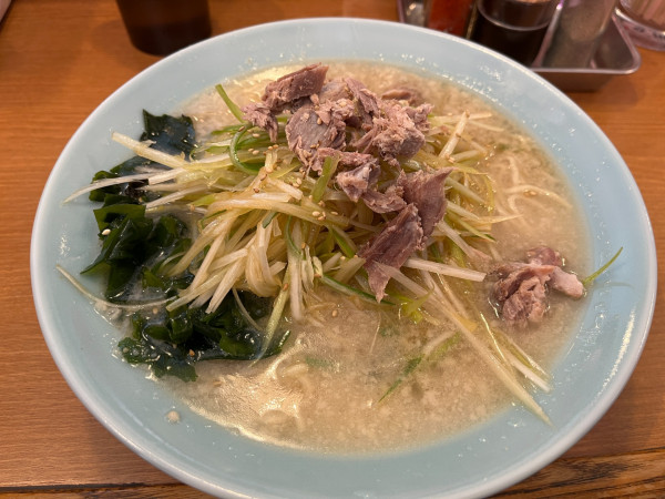 「ネギラーメン 並」@ニューラーメンショップ主水 花棒曳舟店の写真