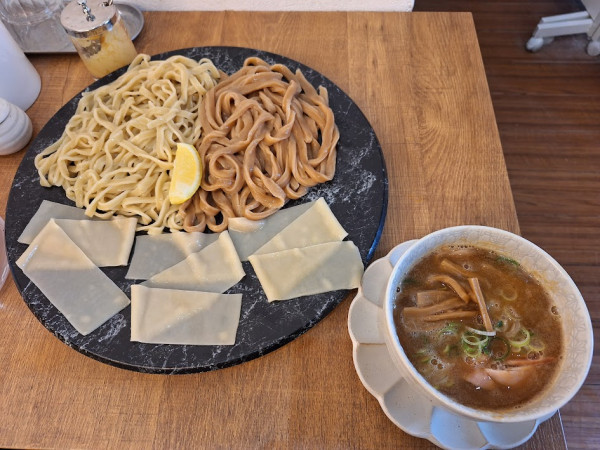 「チャーシューつけめん大盛(1400円)」@和渦製麺の写真