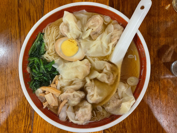 「広州肉汁雲呑麺(醤油)¥646」@広州市場 五反田店の写真