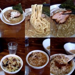 『背脂煮干しラーメン+背脂増し+チャーシューチーズご飯』