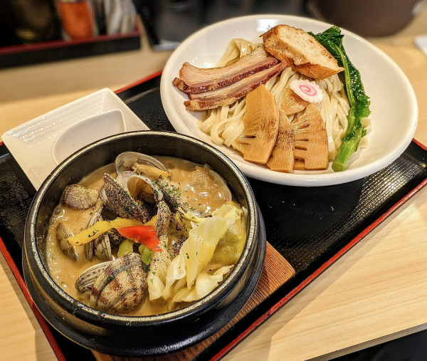 「クラムチャウダー風つけ麺【限定】」@つけ麺丸和 各務原分店の写真