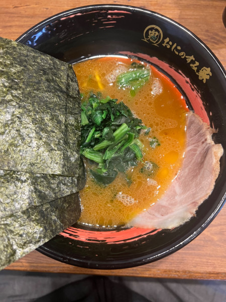 「鬼ラーメン800円+ライス食べ放題100円」@横浜家系ラーメン おにのすみ家の写真