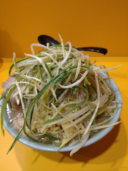 「小ラーメン　ネギ　しょうが　アブラ」@ラーメン二郎 八王子野猿街道店2の写真