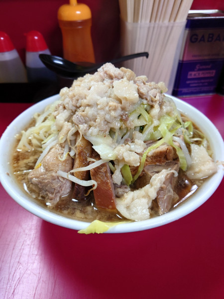 「大豚  ニンニク  アブラ」@ラーメン二郎 中山駅前店の写真