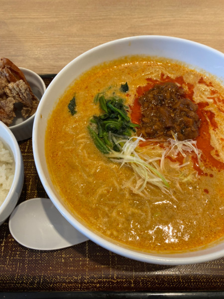 「胡麻香る四川風坦々麺セット」@デニーズ 町田南口店の写真