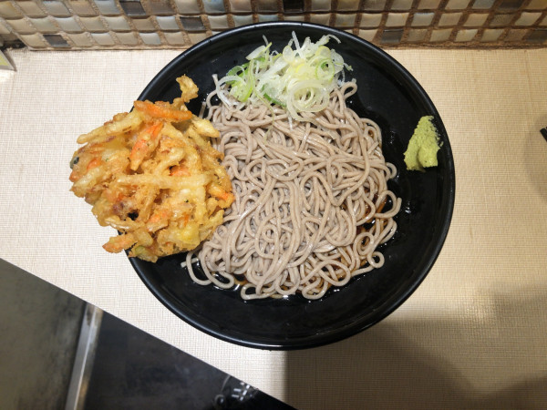 「かき揚げそば 冷」@濱そば 横浜店の写真