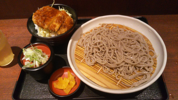 「タレカツ丼セット」@越後そば 東京店の写真
