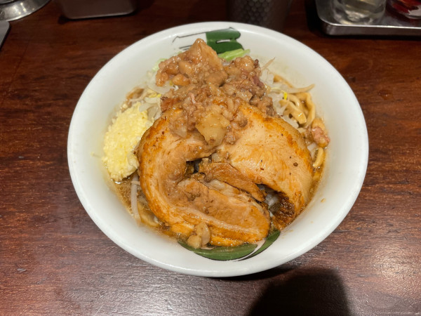 「雷そば　ミニ」@ラーメン 雷 東京本丸店の写真