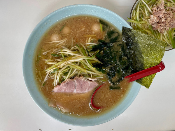 「ねぎみそ並 うずら５個 ＋ ネギ飯」@◯つばき食堂の写真