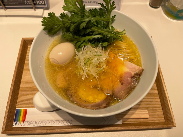 「裏メニュー　アニマル塩＋味玉アローカナ」@上方レインボーの写真