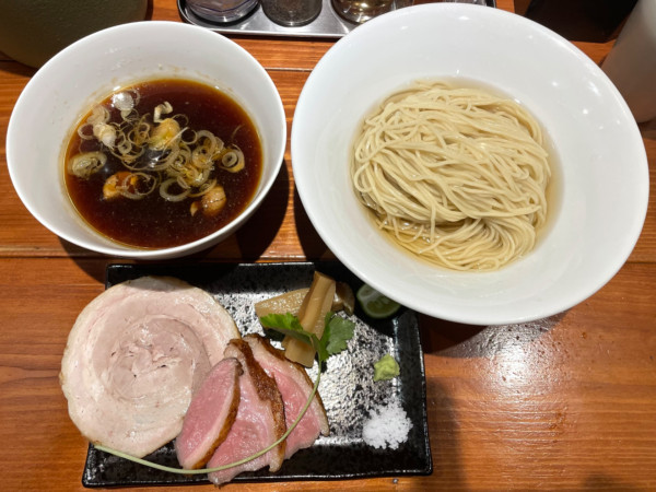 「【限定】鴨の昆布水つけ麺 大」@麺屋 真心の写真