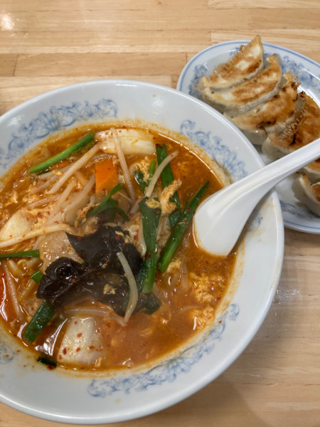 「旨辛菜麺」@ぎょうざの満洲 野方南口店の写真