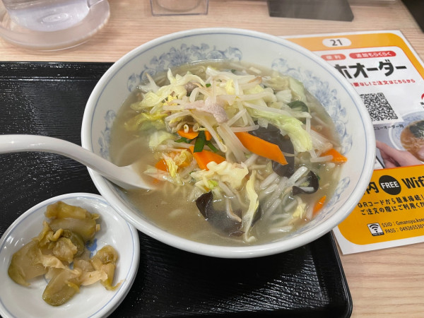 「タンメン」@ぎょうざの満洲 小江戸館の写真