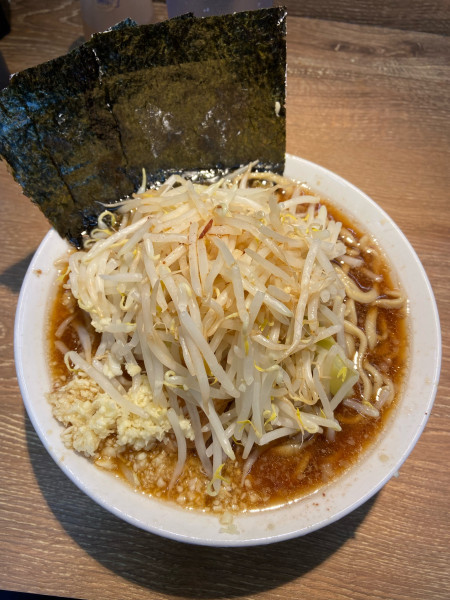 「ミニラーメン（250g）ニンニク、ヤサイ」@麺屋 浜一の写真