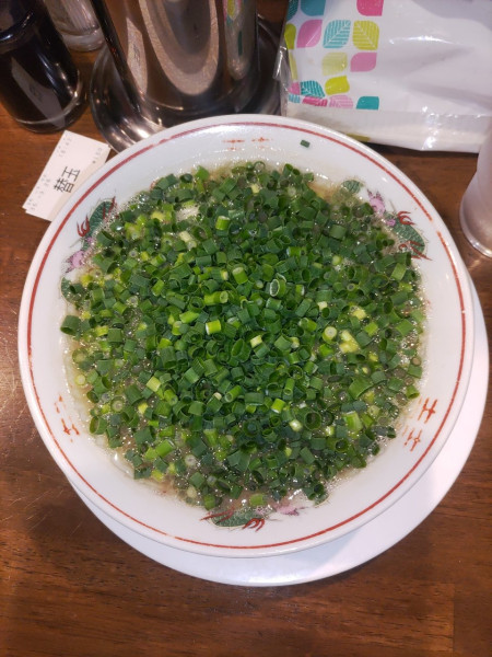 「豚骨ラーメン(バリカタ)+ネギ+替玉２回  ｷｸﾗｹﾞ抜き」@ラーメン池田の写真