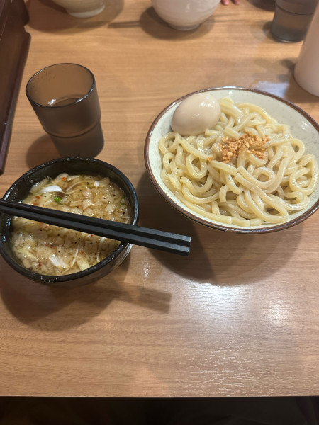 「背脂にんにくつけ麺」@自家製麺 じゃじゃ。の写真