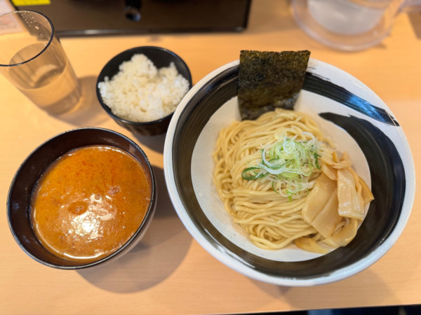 「特濃海老つけ麺  1050円＋プレオープン無料半ライス」@濃厚海老つけ麺 ともやまの写真