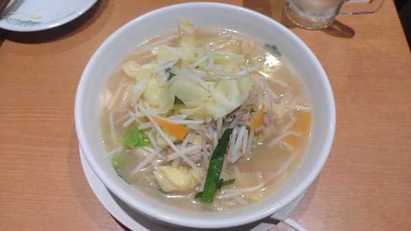 「野菜たっぷりタンメン」@日高屋 鎌ケ谷初富店の写真