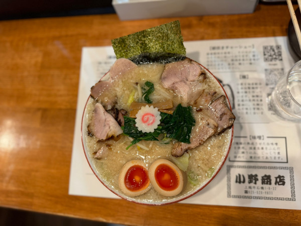 「味玉背脂生姜みそ」@小野商店の写真