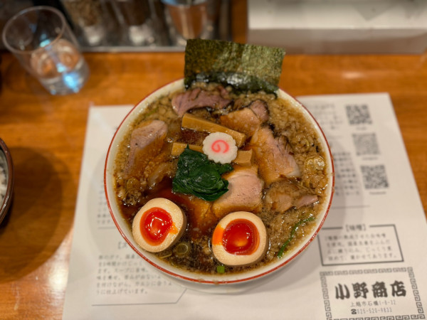 「味玉背脂生姜醤油チャーシュー」@小野商店の写真