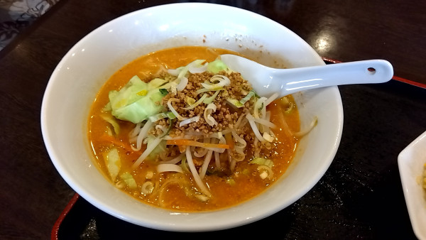 「担々麺（半チャーハン　ランチセット９５０円）」@興福菜館の写真