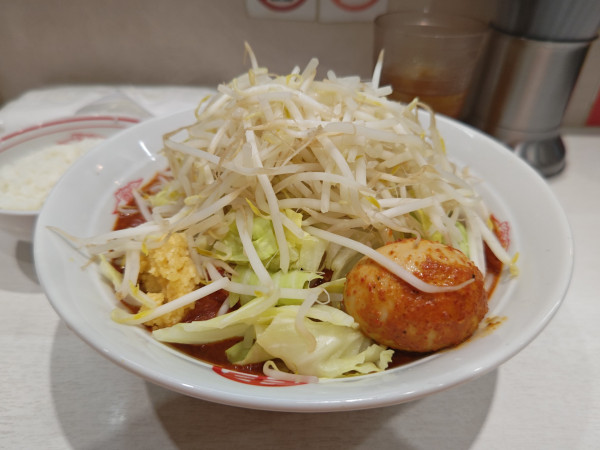 「濃厚巨豚北極辛さ10倍+野大+北極味玉+半ライス」@蒙古タンメン 中本 川崎店の写真