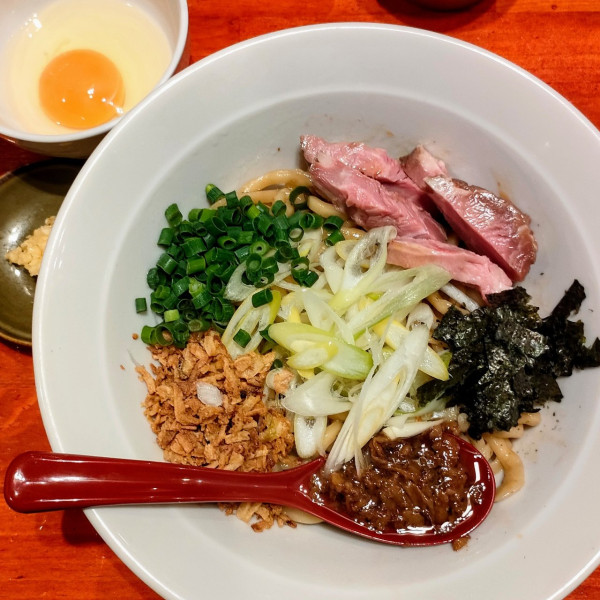 「みたらしまぜそば､生卵」@長男、おかわしゅんの写真