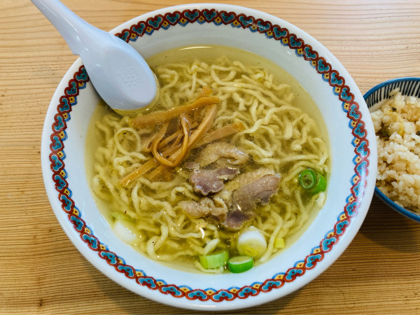 「塩中華そば＋Cセット(あさりご飯)」@中華そば 嘉一 本店の写真