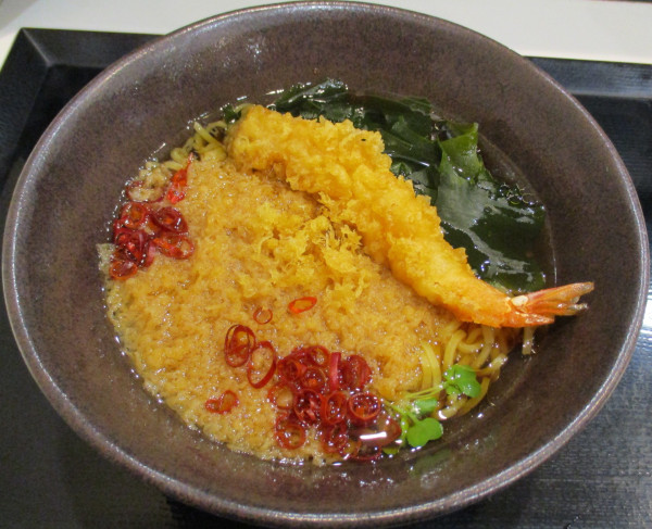 「中華そば+海老天 490円+150円」@ゆで太郎 池袋2丁目店の写真