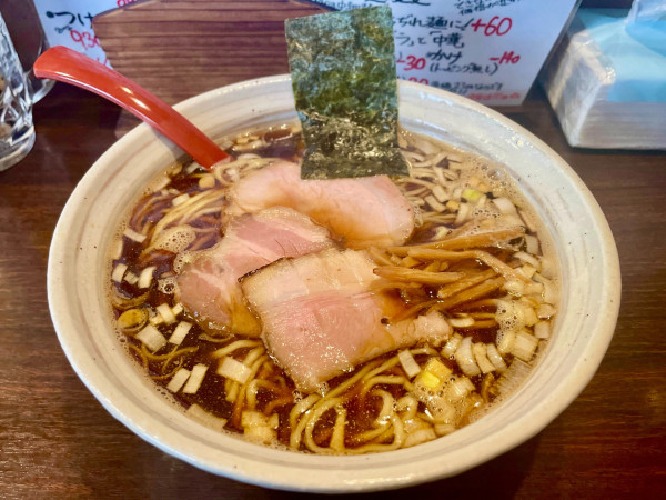 「サッポロ赤星 → タマリ醤油そば ＋ 和えそば タマリ」@中華そば 東京ぐれっちの写真