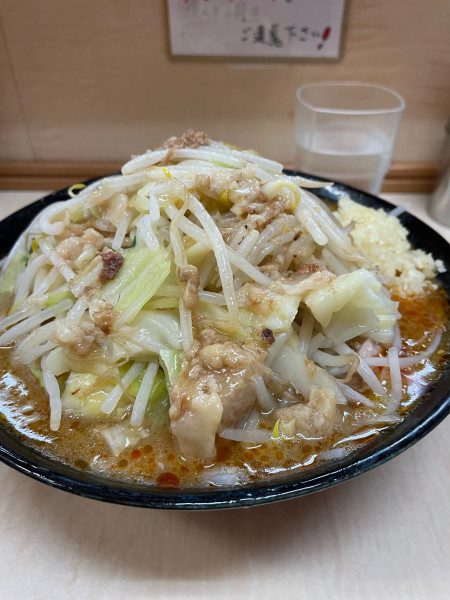 「味噌ラーメン　ニンニク　アブラ」@ラーメン二郎 京成大久保店の写真