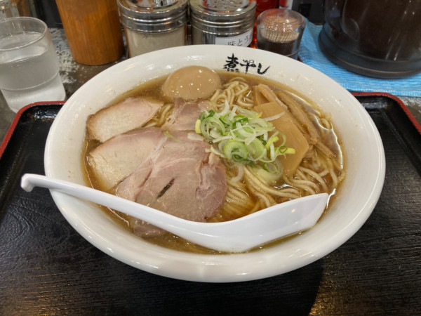 「あっさりラーメン味玉」@煮干しらーめん青樹 立川店の写真