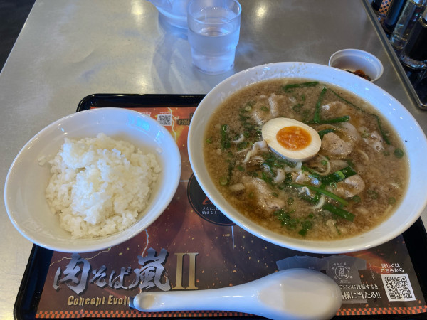「肉そば嵐Ⅱ」@らあめん花月嵐 馬橋店の写真