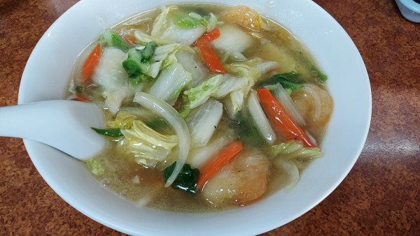 「海老あんかけそば 1000円」@珍來 竹の塚西口店の写真