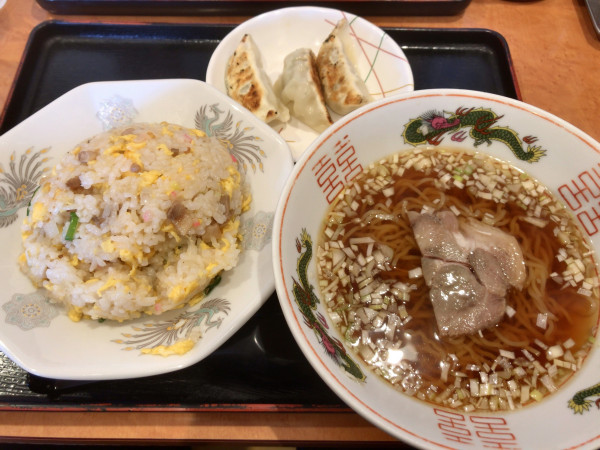 「A1 チャーハン＋ギョウザ＋半ラーメン（醤油）」@麺 三福の写真