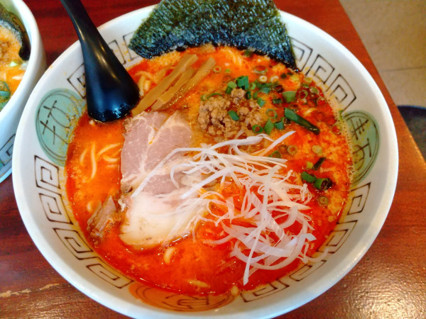 「担々麺　白+赤赤　1200円」@火門拉麺の写真