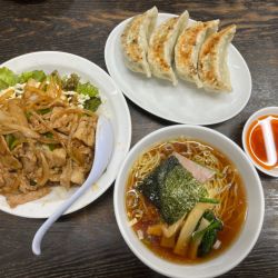 豚マヨ丼 ＋ ミニラーメンセット 1170円 ジャンボ餃子