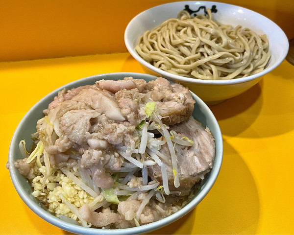 「大つけ麺 限定エビーレン ニンニク アブラマシマシ」@ラーメン二郎 八王子野猿街道店2の写真