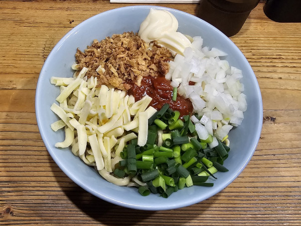 「【2周年限定】辛まぜそば並　1100円」@夢を語れ青森の写真