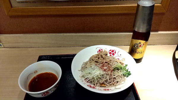 「花椒香るピリ辛肉つけそば（６６０円）」@いろり庵きらく 田町店の写真