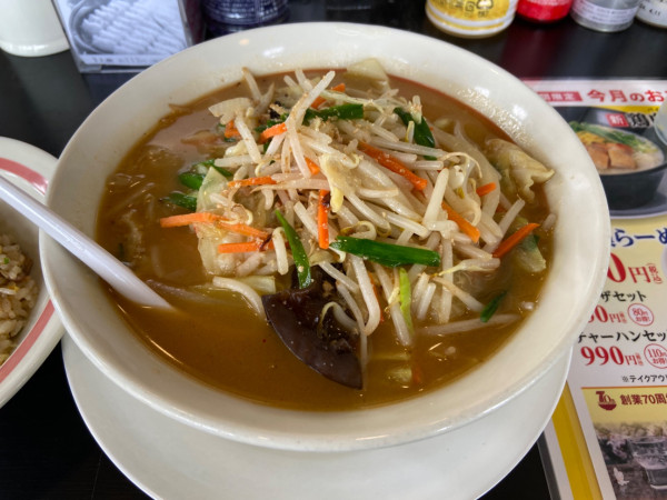 「味噌野菜たんめんセット(990円)」@幸楽苑 北茨城店の写真