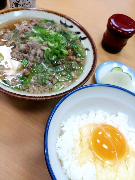 「肉吸い豆腐入り＆少玉」@千とせの写真