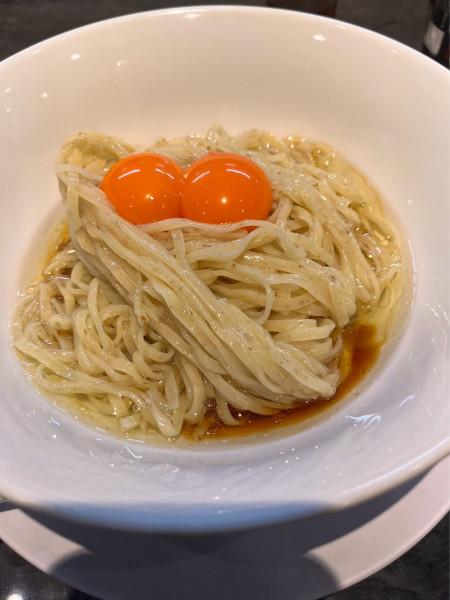 「卵かけ麺」@拉麺 名もなき店の写真