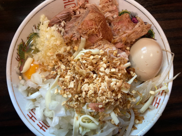 「汁なし 900円(肉増し+150円)」@大盛軒の写真