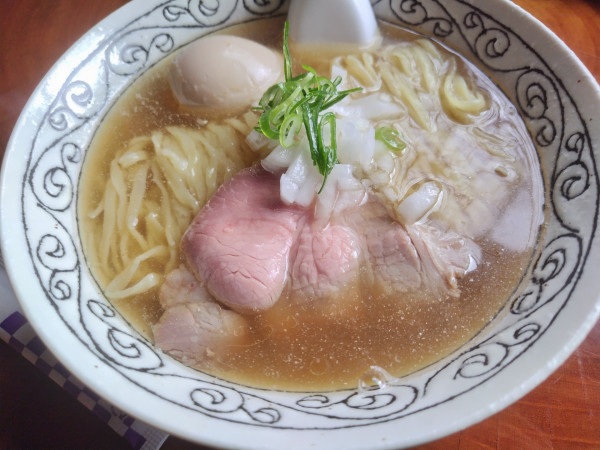 「味玉煮干そば(平打ち麺)」@FOOD TRUCK むべの写真