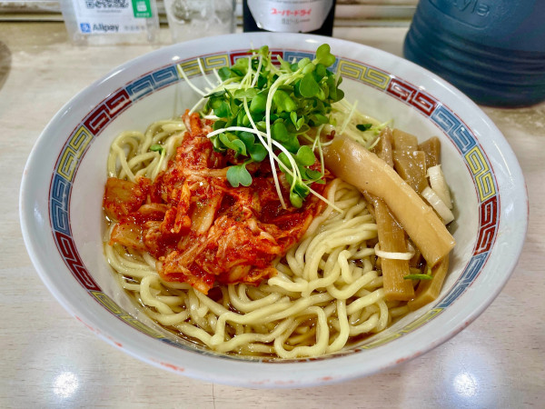 「アサヒスーパードライ+つまみレバー→ キムチ宝そば+小ライス」@宝華の写真