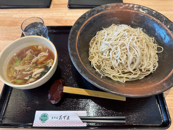 「豚肉つけそば（3玉・300g）968円」@生そば あずま 高崎店の写真