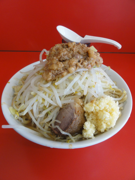 「小850円少なめニンニク脂」@ラーメン二郎 ひたちなか店の写真