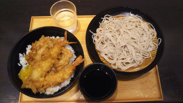 「満腹天丼セット」@小諸そば 水道橋店の写真