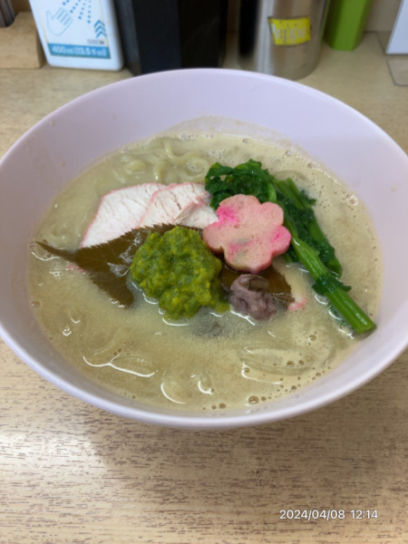 「限定　西京味噌煮干　春」@煮干鰮らーめん 圓の写真